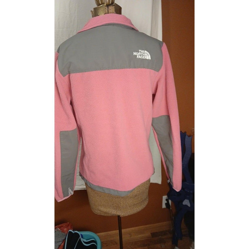 The North Face Denali Fleece Jacket Womens Small Pink Grey Full Zip Softshell - Picture 3 of 5